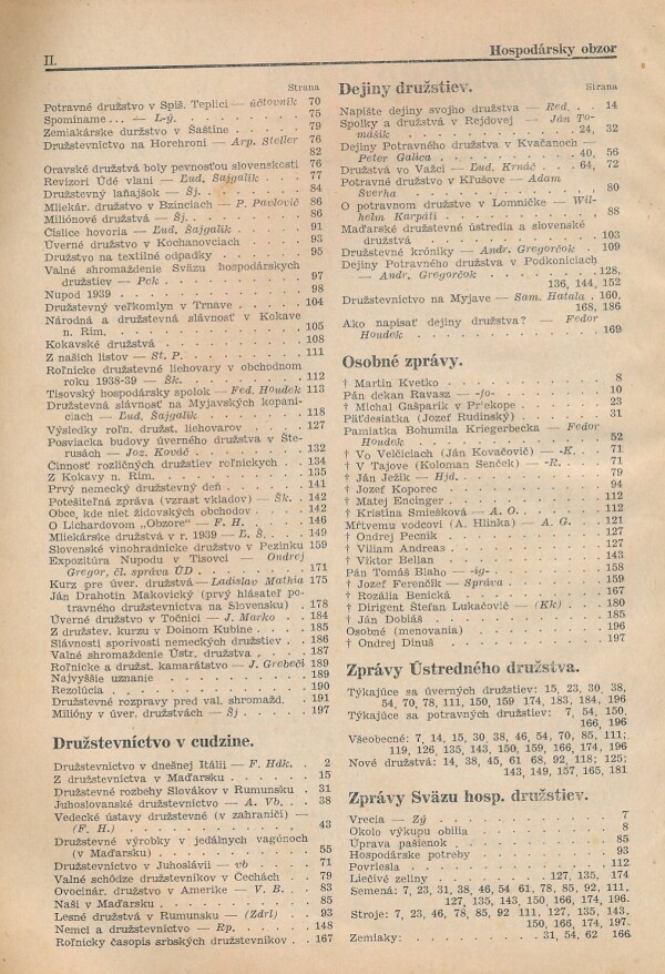 HOSPODÁRSKY OBZOR ROČNÍK XXII. 1940