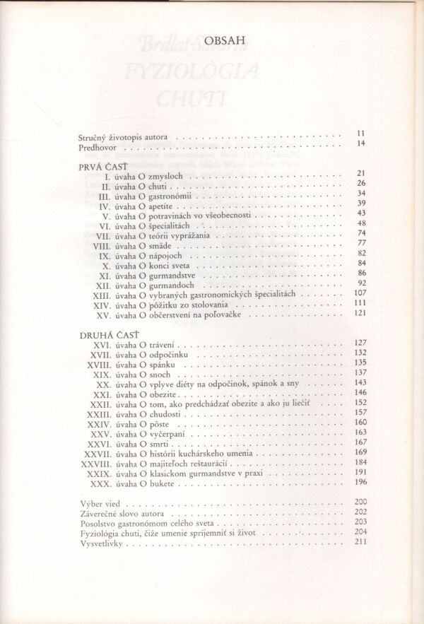 Brillat-Savarin: FYZIOLÓGIA CHUTI