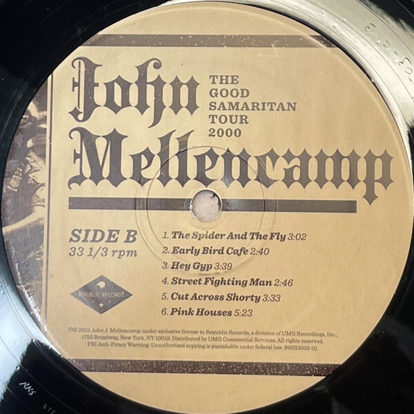 John Mellencamp: THE GOOD SAMARITAN TOUR 2000 - LP