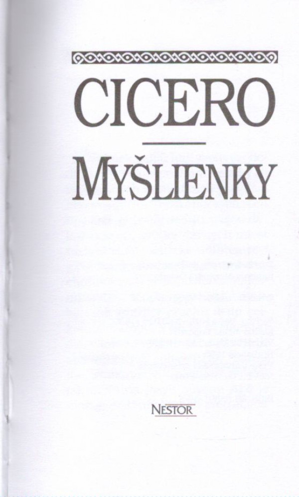 Cicero: MYŠLIENKY