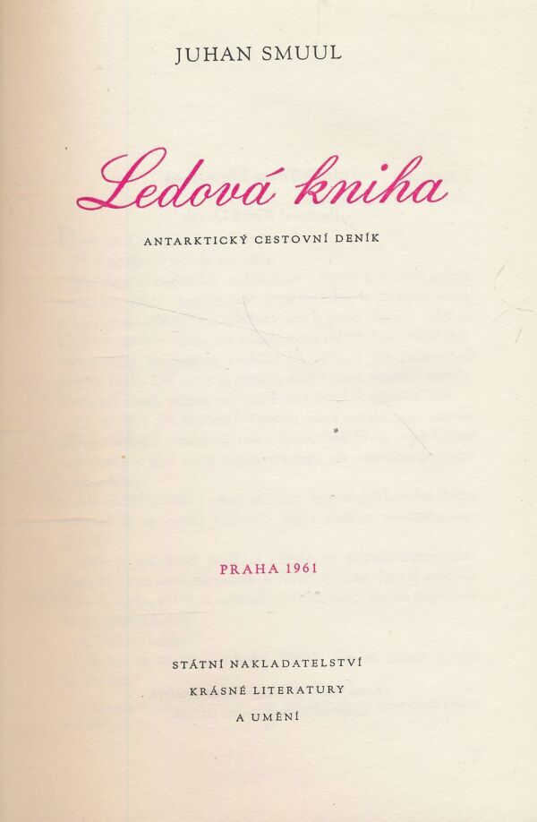 Juhan Smuul: Ledová kniha