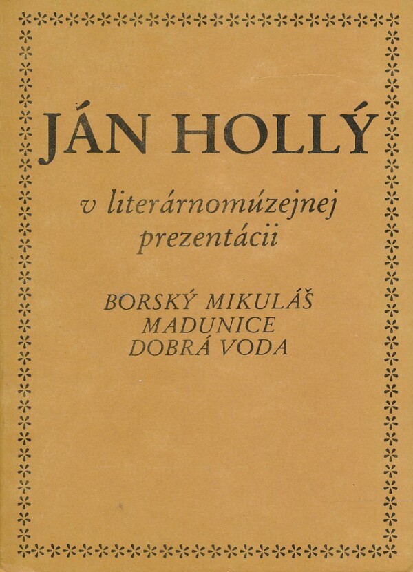 JÁN HOLLÝ V LITERÁRNOMÚZEJNEJ PREZENTÁCII