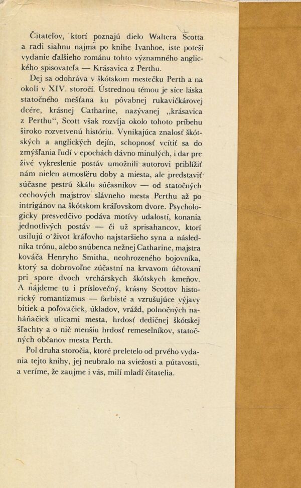 Walter Scott: Krásavica z Perthu