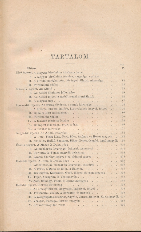 János Hunfalvy: A MAGYAR BIRODALOM FÖLDRAJZA - II. KÖTET