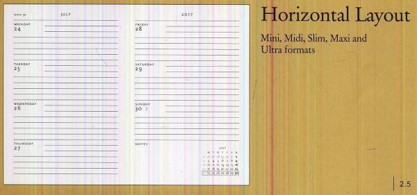 Paperblanks: DIÁR - BLACK MOROCCAN - WEEK AT A TIME - HORIZONTAL FORMAT