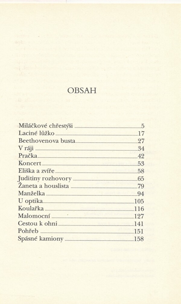 Ivan Klíma: MILÁČKOVÉ CHŘESTÝŠI A JINÉ ŽENSKÉ HORORY