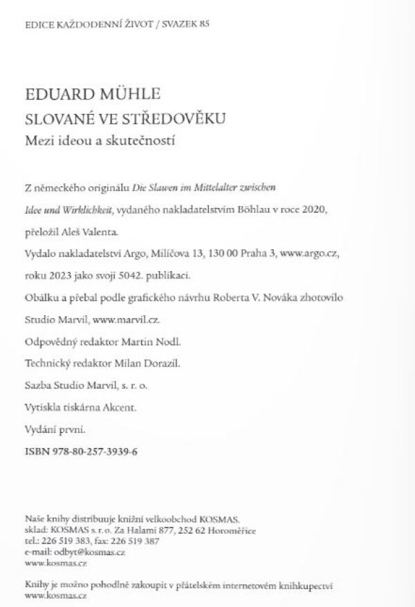 Eduard Mühle: SLOVANÉ VE STŘEDOVĚKU