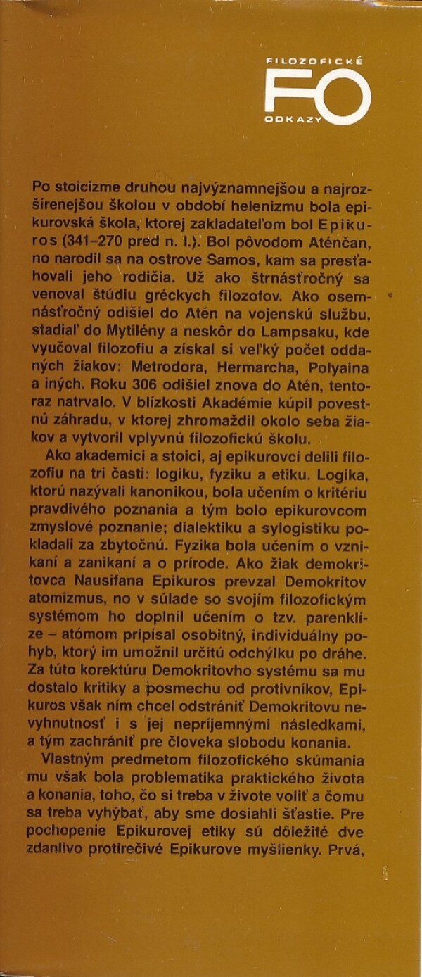 Epikuros: O ŠŤASTNOM ŽIVOTE