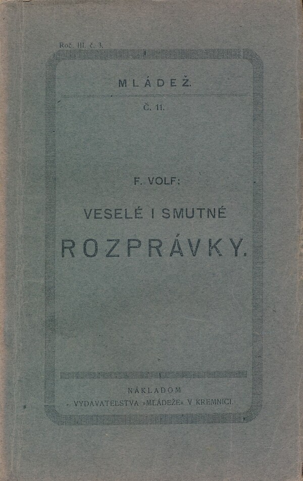 V. Volf: VESELÉ I SMUTNÉ ROZPRÁVKY