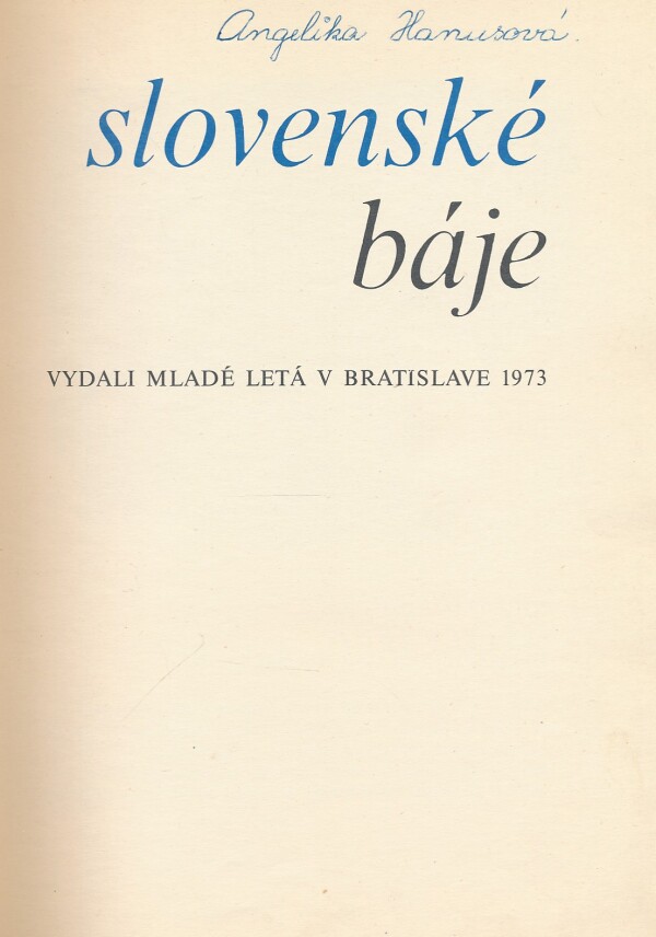 SLOVENSKÉ BÁJE