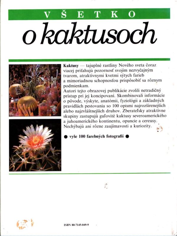 Alexander Lux, Roman Staník: VŠETKO O KAKTUSOCH