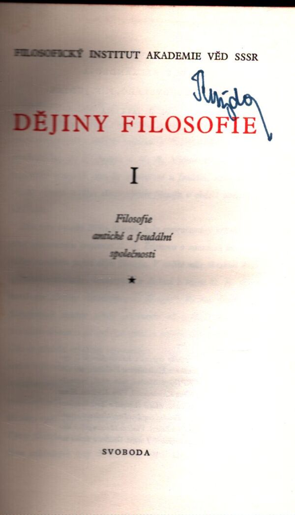 DĚJINY FILOSOFIE 1