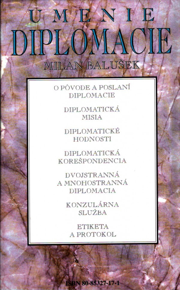 Milan Balušek: UMENIE DIPLOMACIE