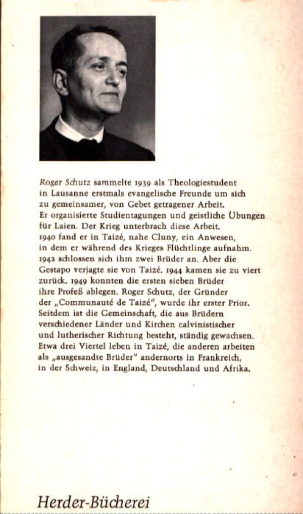 Roger Schutz: DYNAMIK DES VORLÄUFIGEN