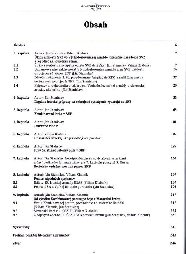 Ján Stanislav, Viliam Klabník: SLOVENSKÉ LETECTVO 3