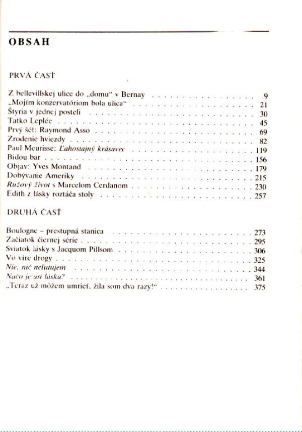 Simone Berteautová: EDITH PIAF