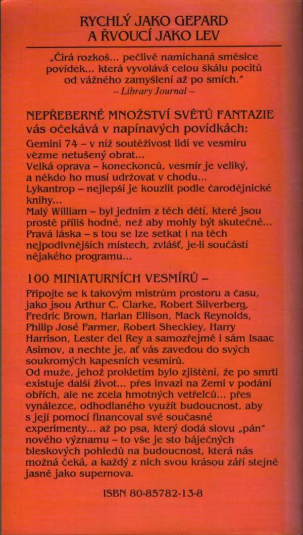 I. Asimov, M. H. Greenberg, J. D. Olander: RYCHLÝ JAKO GEPARD A ŘVOUCÍ JAKO LEV