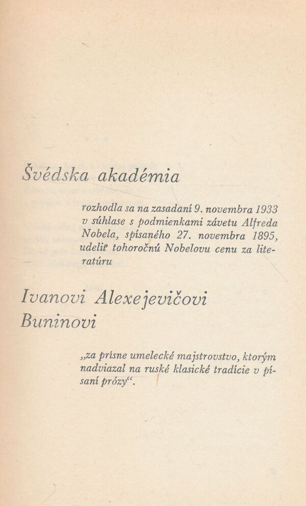 Ivan Alexejevič Bunin: Dedina