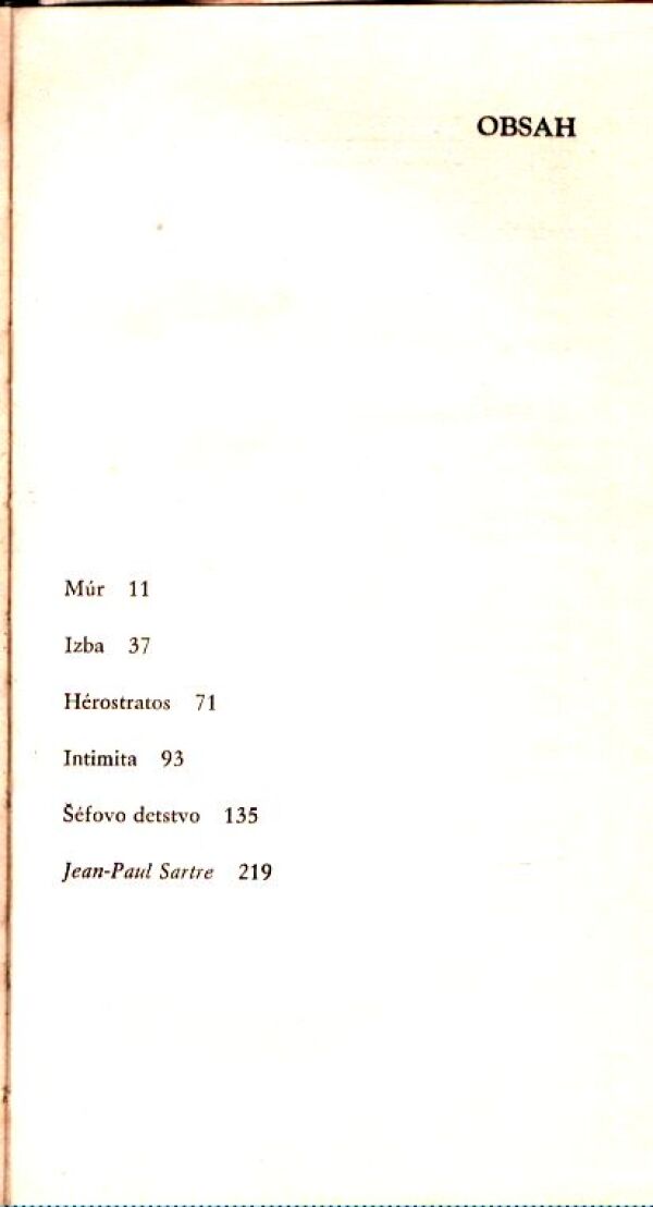 Jean-Paul Sartre: MÚR