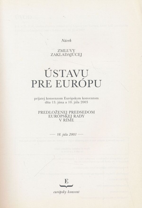 Návrh zmluvy zakladajúcej Ústavu pre Európu