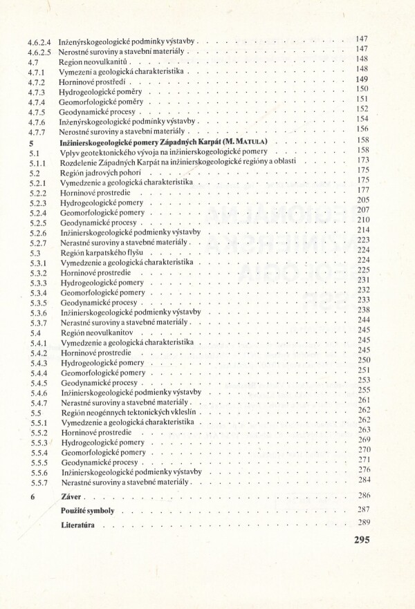 Milan Matula, Jaroslav Pašek: REGIONÁLNA INŽINIERSKA GEOLÓGIA ČSSR