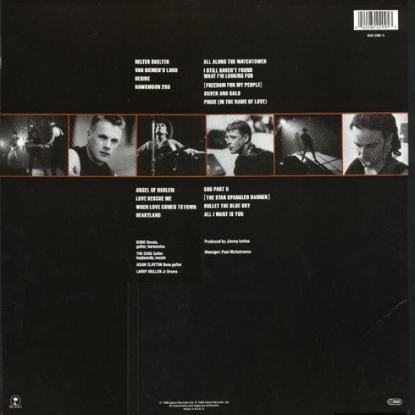 U2: RATTLE AND HUM - 2 LP