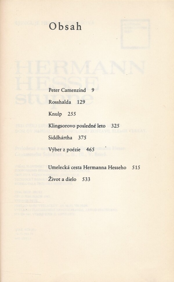 Hermann Hesse: STUPNE