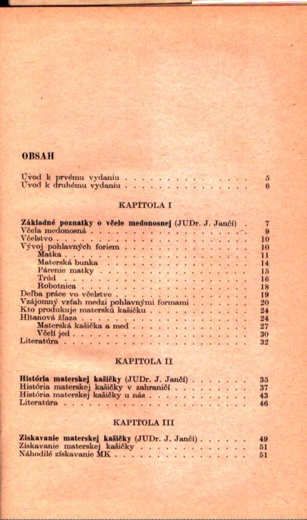 J. Vittek, J. Jančí: VČELIA MATERSKÁ KAŠIČKA