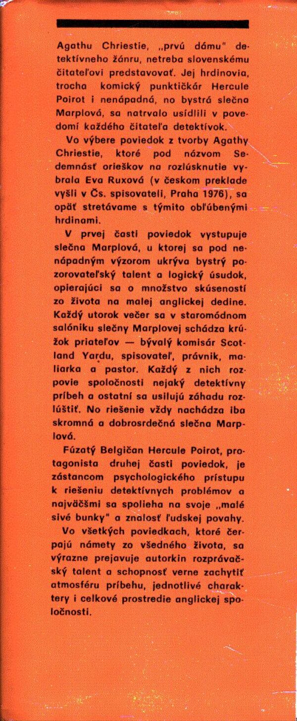 Agatha Christie: SEDEMNÁSŤ ORIEŠKOV NA ROZLÚSKNUTIE