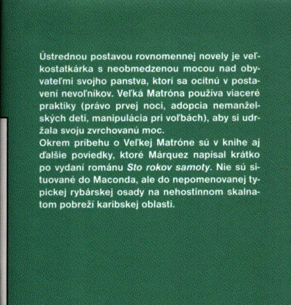 G.G. Márquez: POHREB VEĽKEJ MATRÓNY