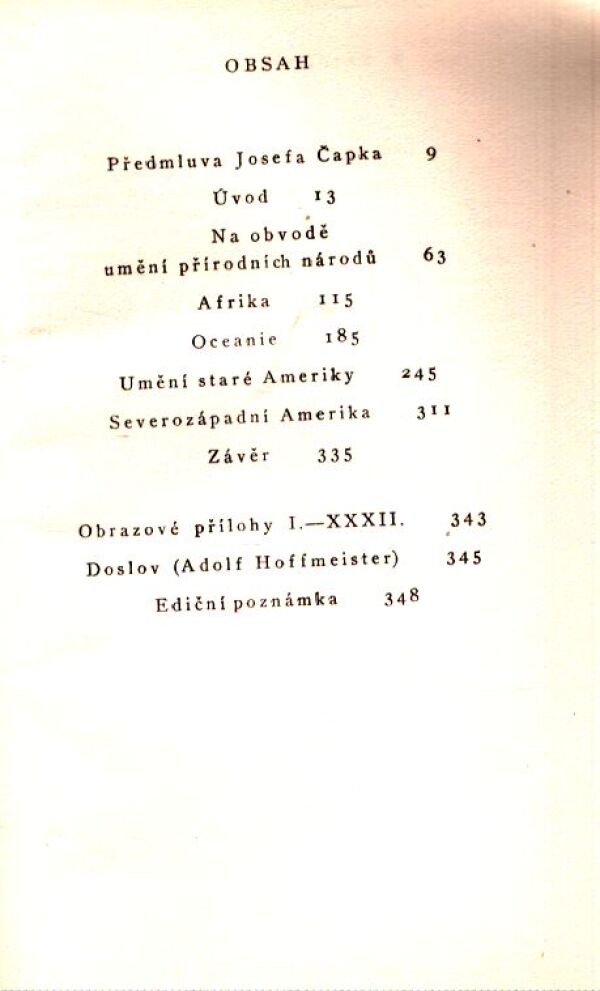 Josef Čapek: UMĚNÍ PŘÍRODNÍCH NÁRODŮ