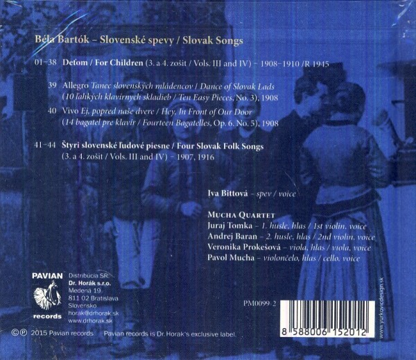 Béla Bartók: SLOVENSKÉ SPEVY
