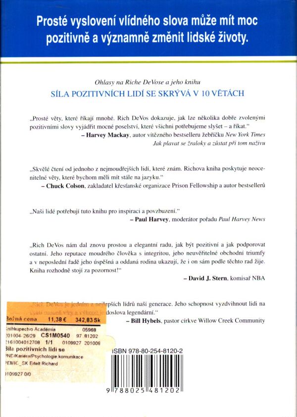 Rich DeVos: SÍLA POZITIVNÍCH LIDÍ SE SKRÝVÁ V 10 VĚTÁCH