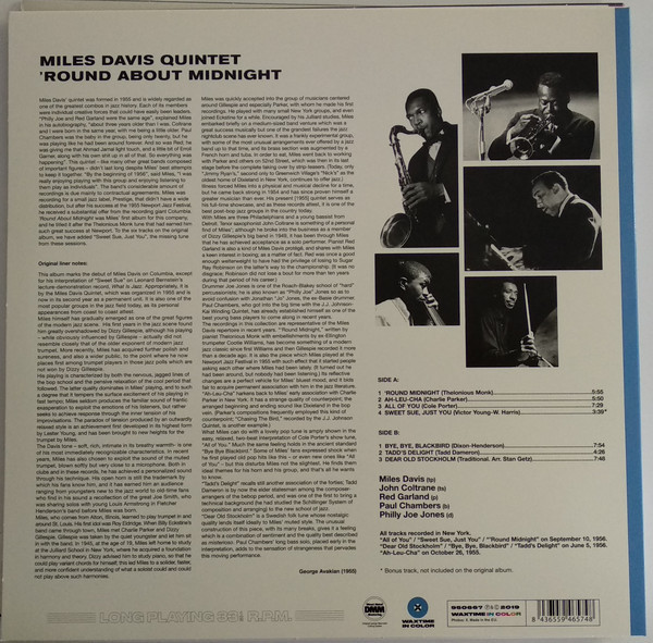 Miles Davis: ROUND ABOUT MIDNIGHT - LP