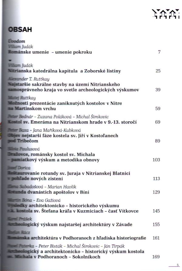 Peter Baxa, kol: RANOSTREDOVEKÁ SAKRÁLNA ARCHITEKTÚRA NITRIANSKEHO KRAJA