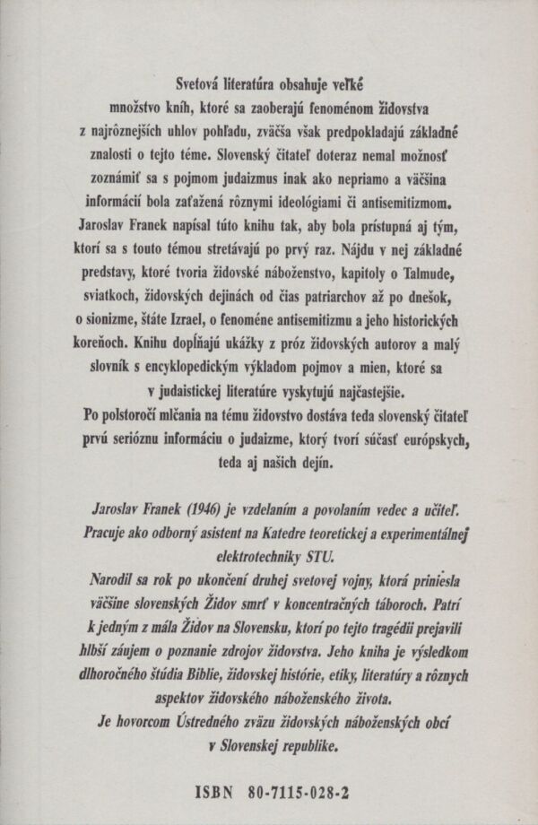 Jaroslav Franek: JUDAIZMUS