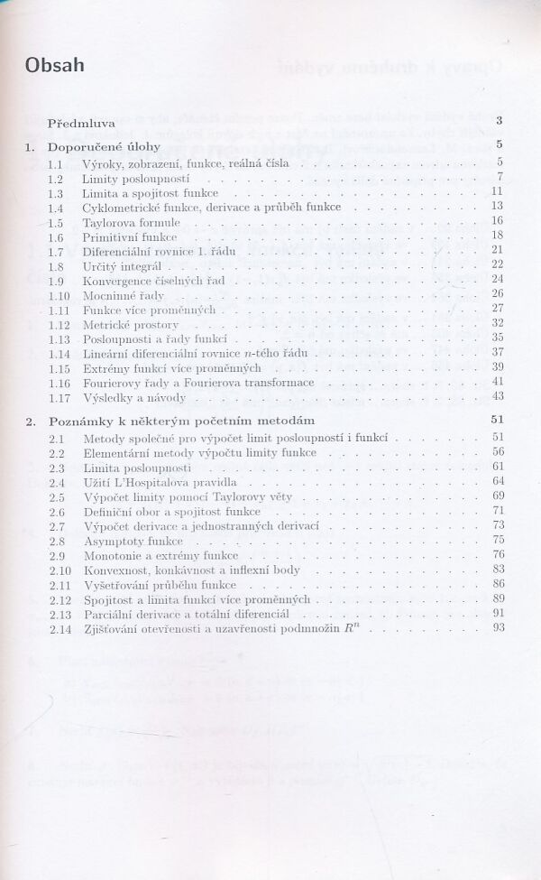 Luděk Zajíček: Vybrané úlohy z matematické analýzy pro 1. a 2. ročník