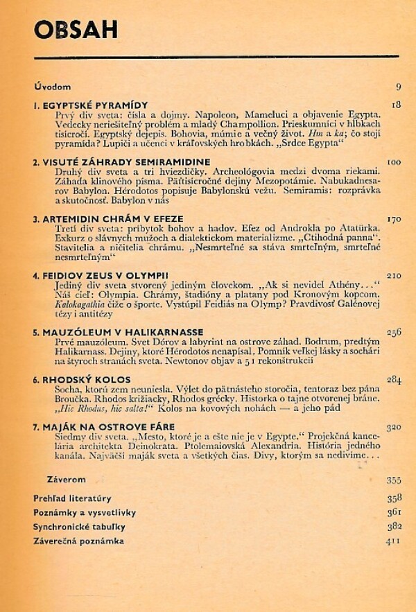 Vojtech Zamarovský: ZA SIEDMIMI DIVMI SVETA