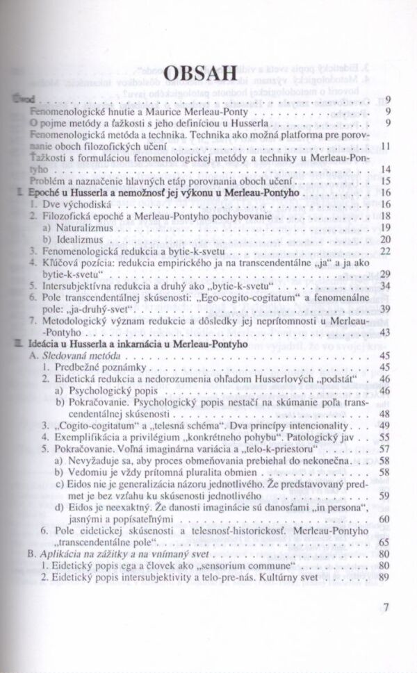 Jozef Sivák: HUSSERL A MERLEAU-PONTY