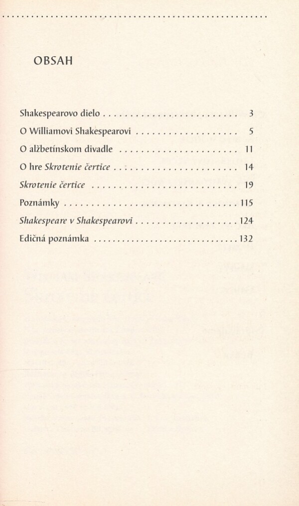 William Shakespeare: SKROTENIE ČERTICE