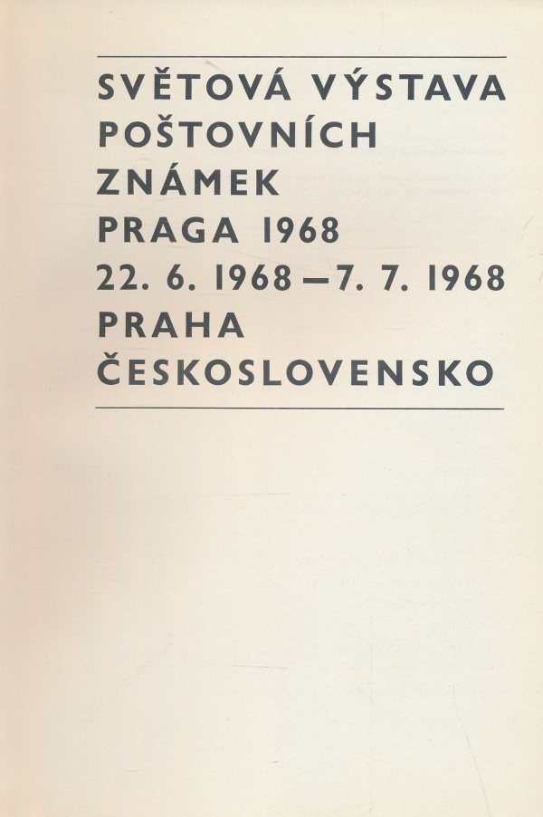 Světová výstava poštovních známek Praga 1968