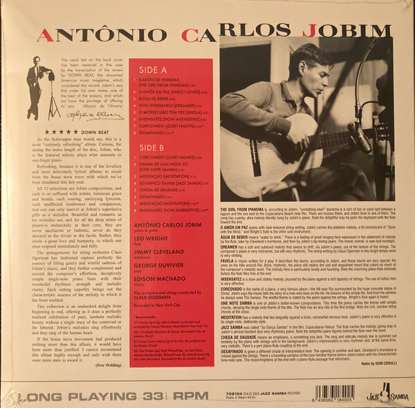 Antonio Carlos Jobim: THE GIRL FROM IPANEMA - LP