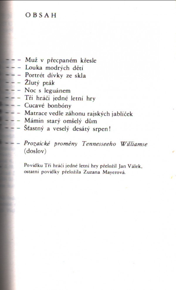 Tennessee Williams: LOUKA MODRÝCH DĚTÍ
