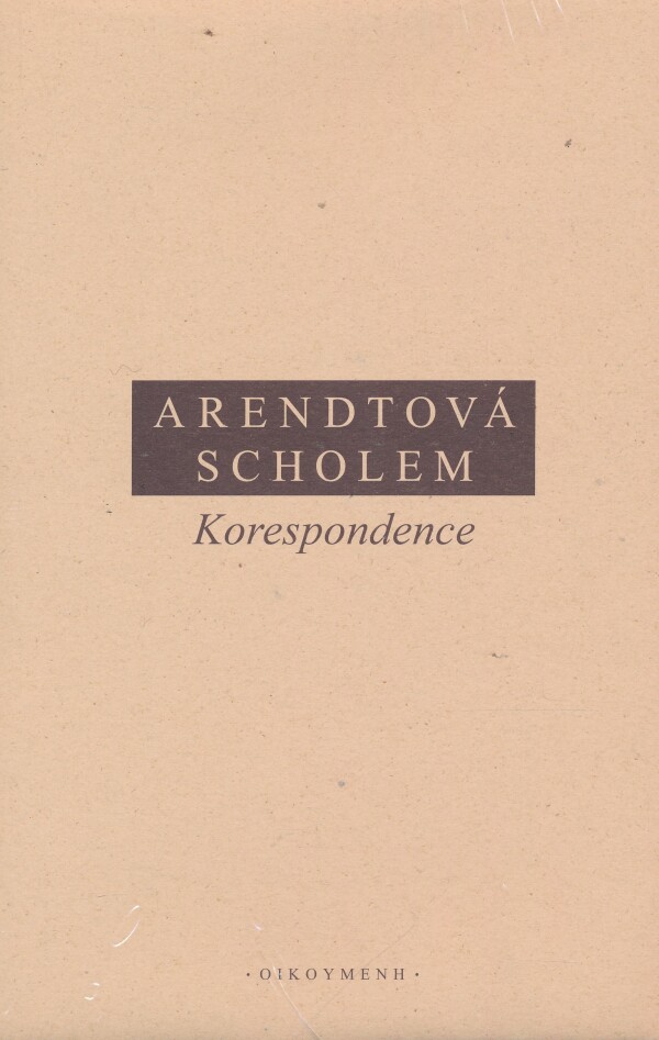 Hannah Arendtová, Gerhard Scholem: KORESPONDENCE