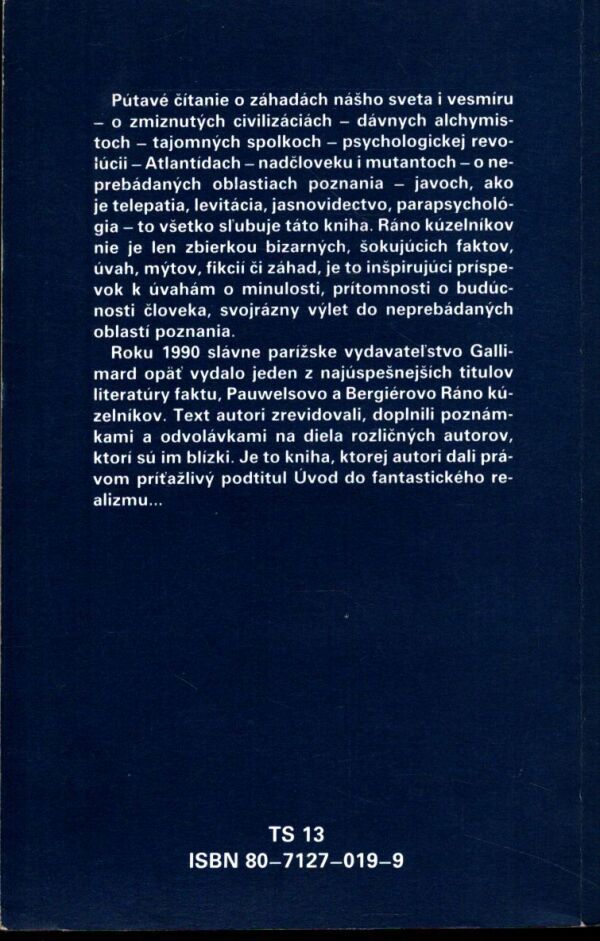J. Bergier, L. Pauwels: RÁNO KÚZELNÍKOV