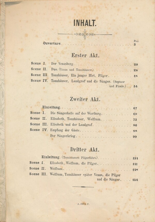 Richard Wagner: TANNHÄUSER - ROMANTISCHE OPER IN DREI AUFZÜGEN