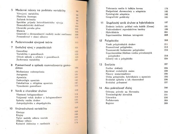 D. Briggs, S. M. Walters: PREMENLIVOSŤ A VÝVOJ RASTLÍN