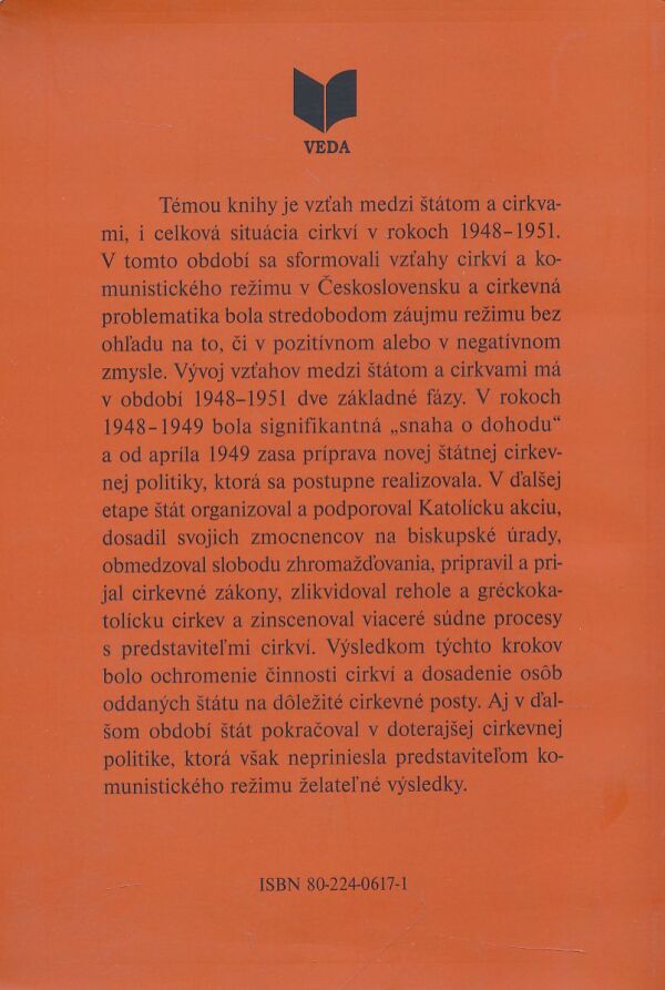 Norbert Kmeť: Postavenie cirkví na Slovensku 1948-1951