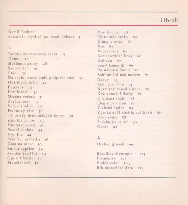 Robinson Jeffers: BÁSNĚ Z JESTŘÁBÍ VĚŽE