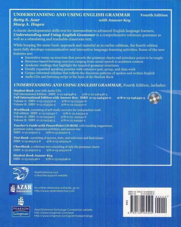 Betty Azar, Stacy Hagen: UNDERSTANDING AND USING ENGLISH GRAMMAR - FOURTH EDITION